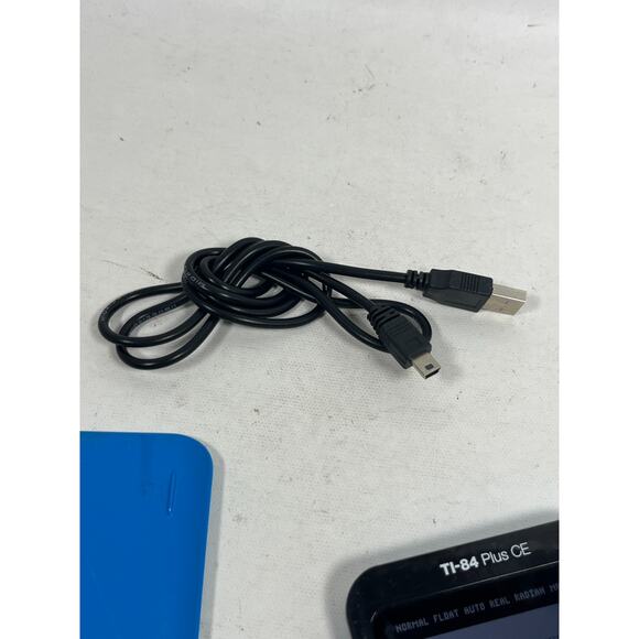 Texas Instruments TI-84 Plus CE Graphing Calculator Tested WITH Case Cable Blue - Picture 5 of 5